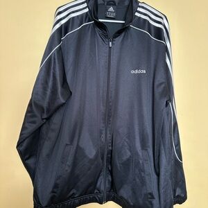 Vintage Adidas Jacket Mens Black Track Full Zip Striped originals Sz:L